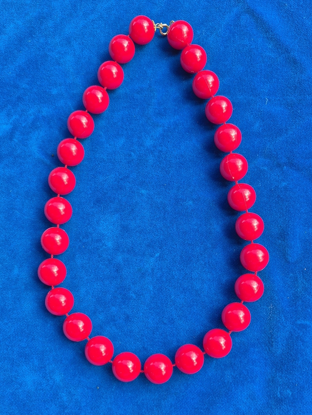 Red Statement Bead Necklace